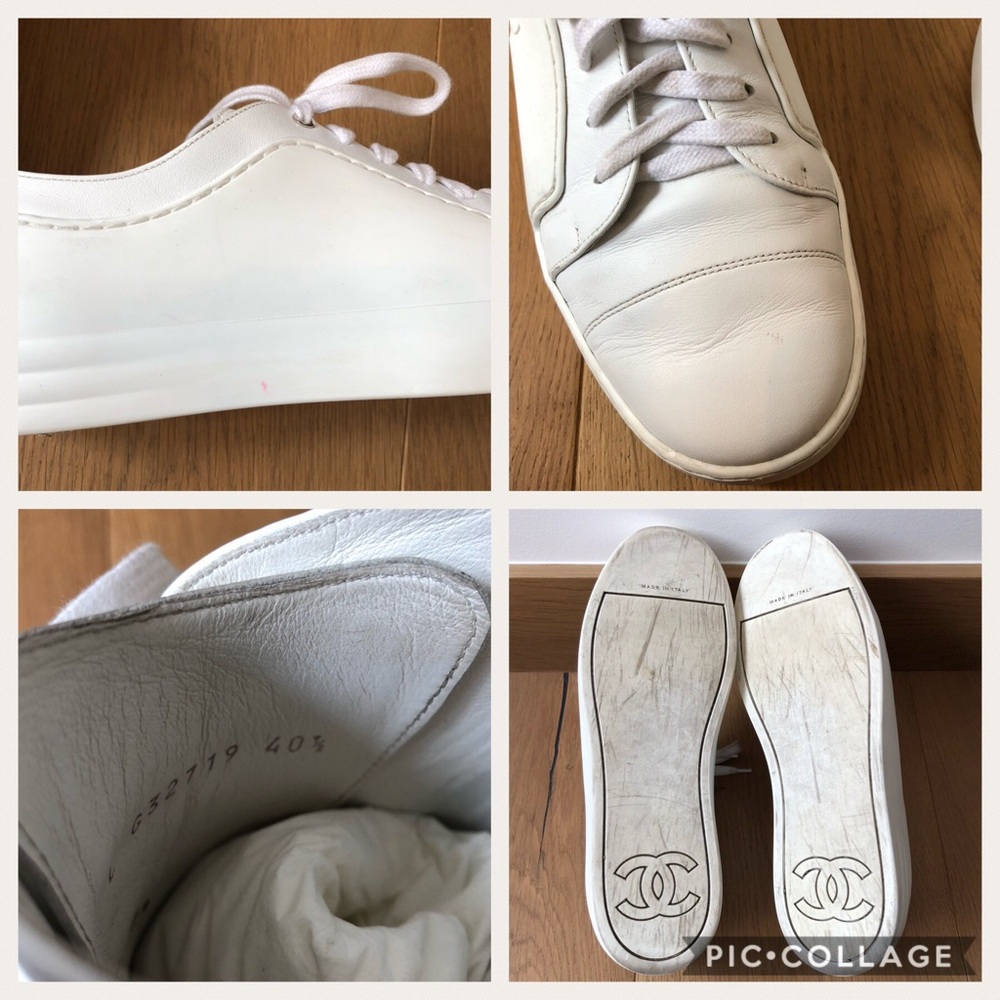 SOLD Authentic CHANEL white sneakers! Size 40.5 - Picture 7 of 8
